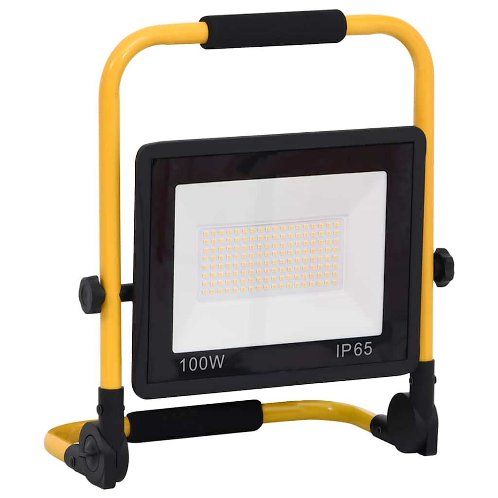 vidaXL Reflektor LED z uchwytem, 100 W, ciepłe białe światło