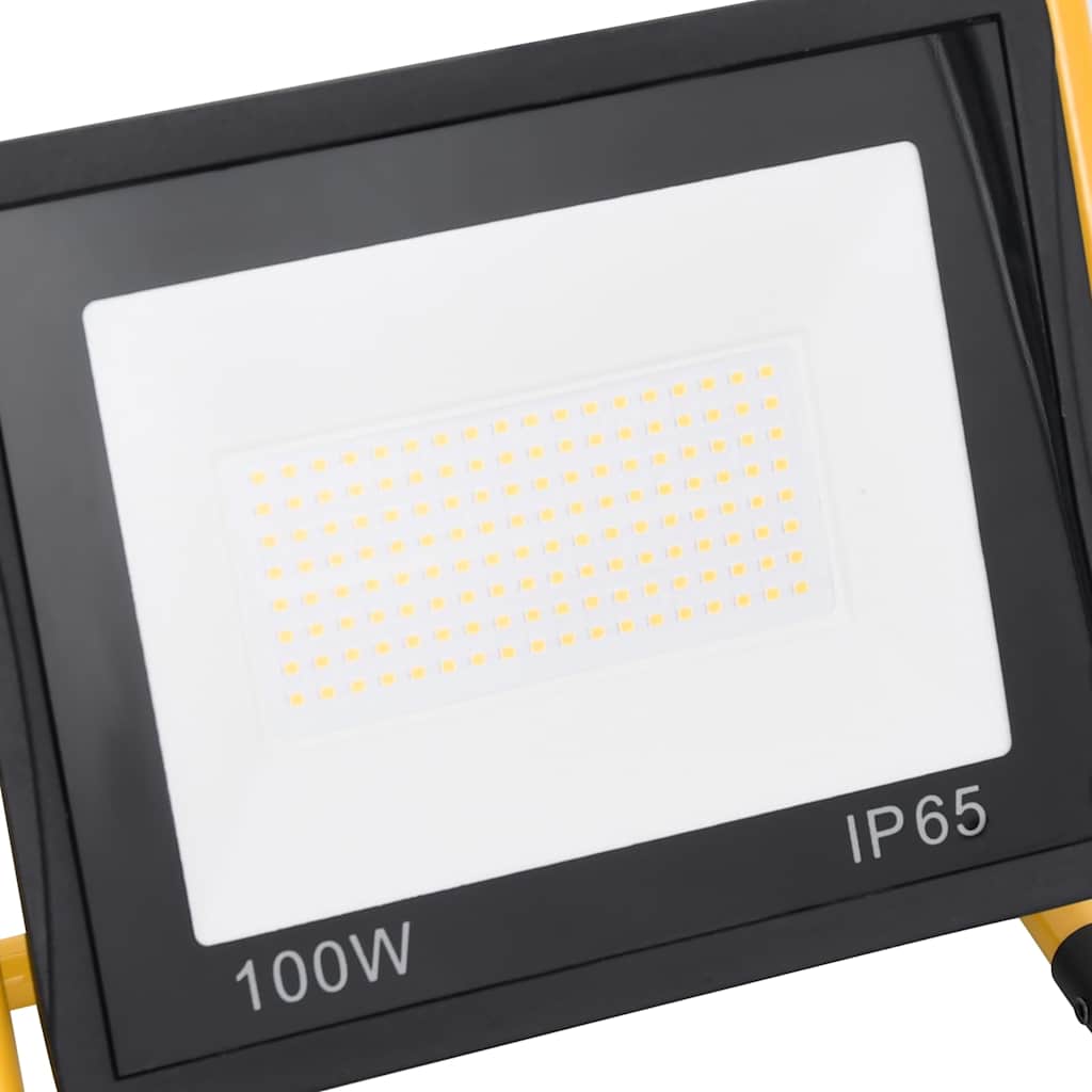 vidaXL Reflektor LED z uchwytem, 100 W, ciepłe białe światło