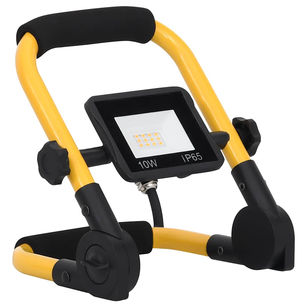 vidaXL Reflektor LED z uchwytem, 10 W, zimne białe światło