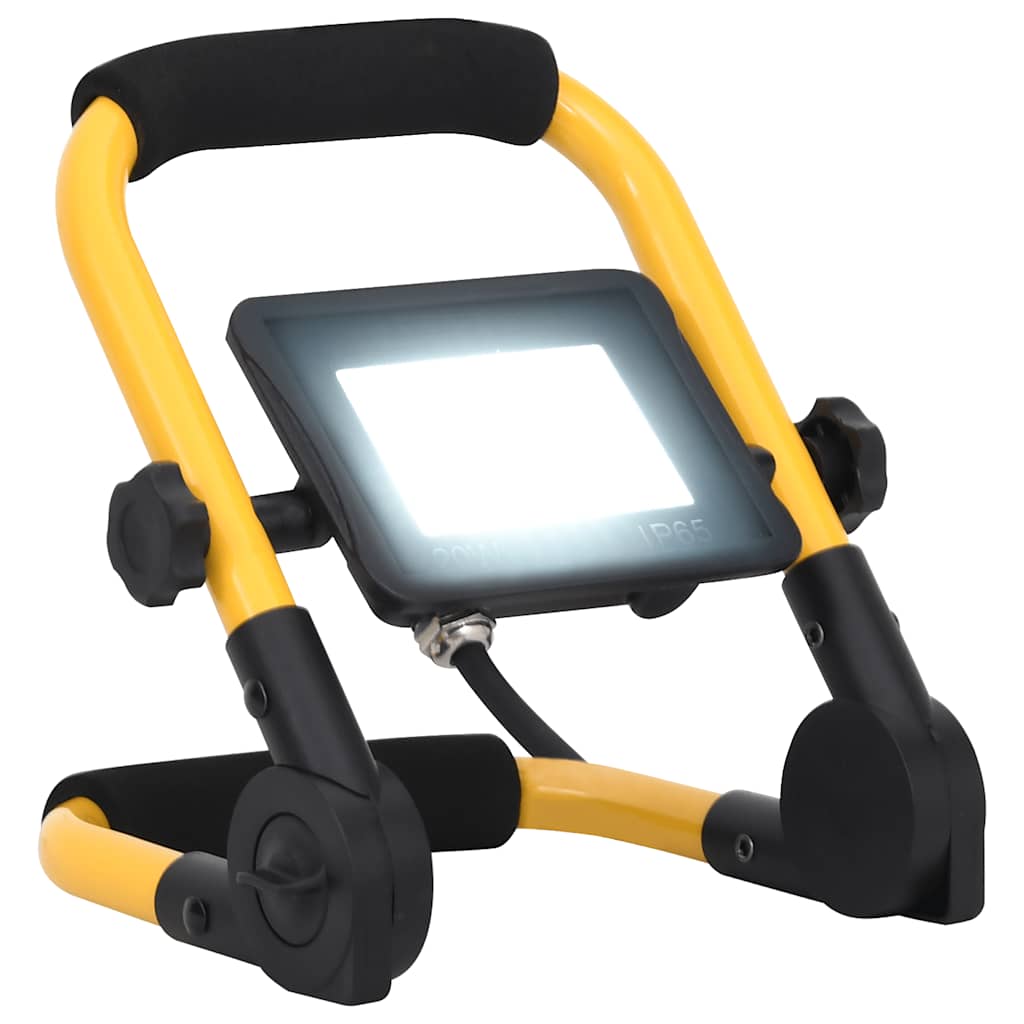 vidaXL Reflektor LED z uchwytem, 20 W, zimne białe światło