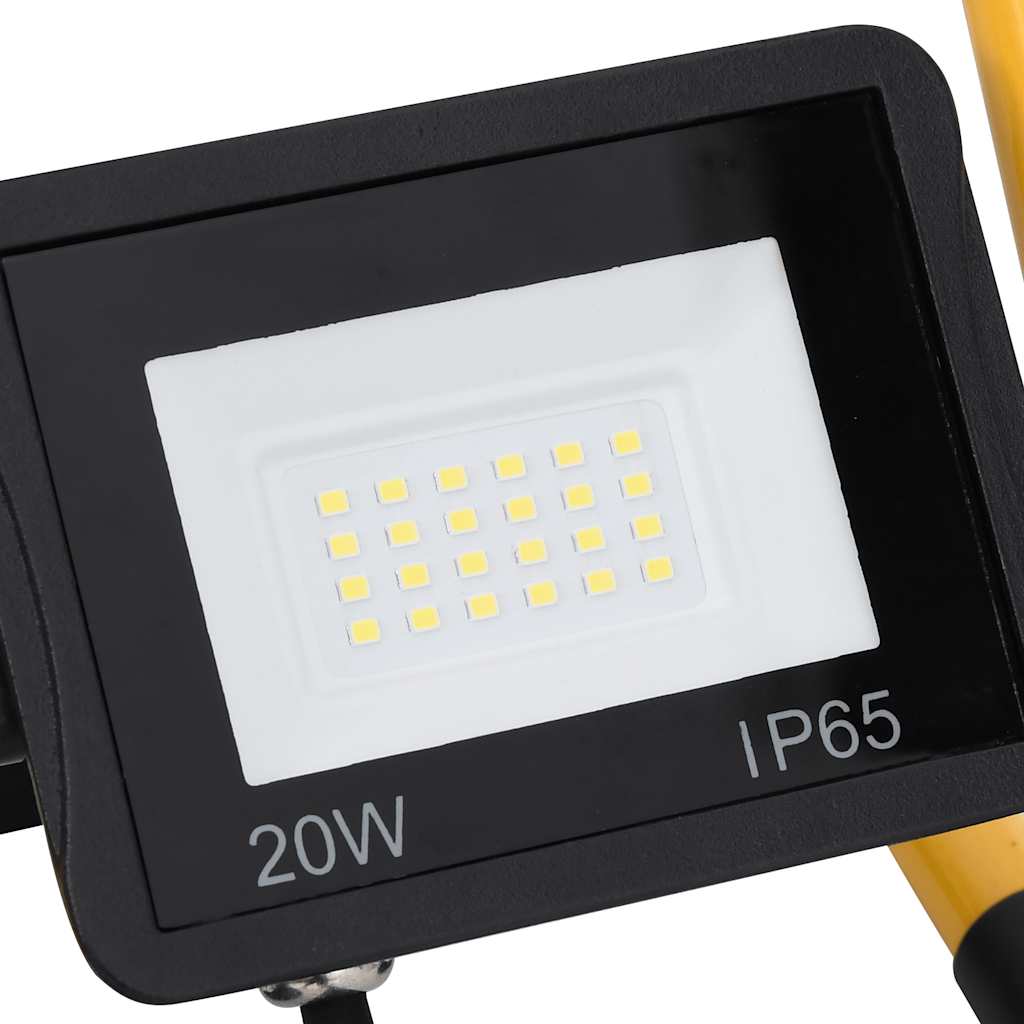 vidaXL Reflektor LED z uchwytem, 20 W, zimne białe światło