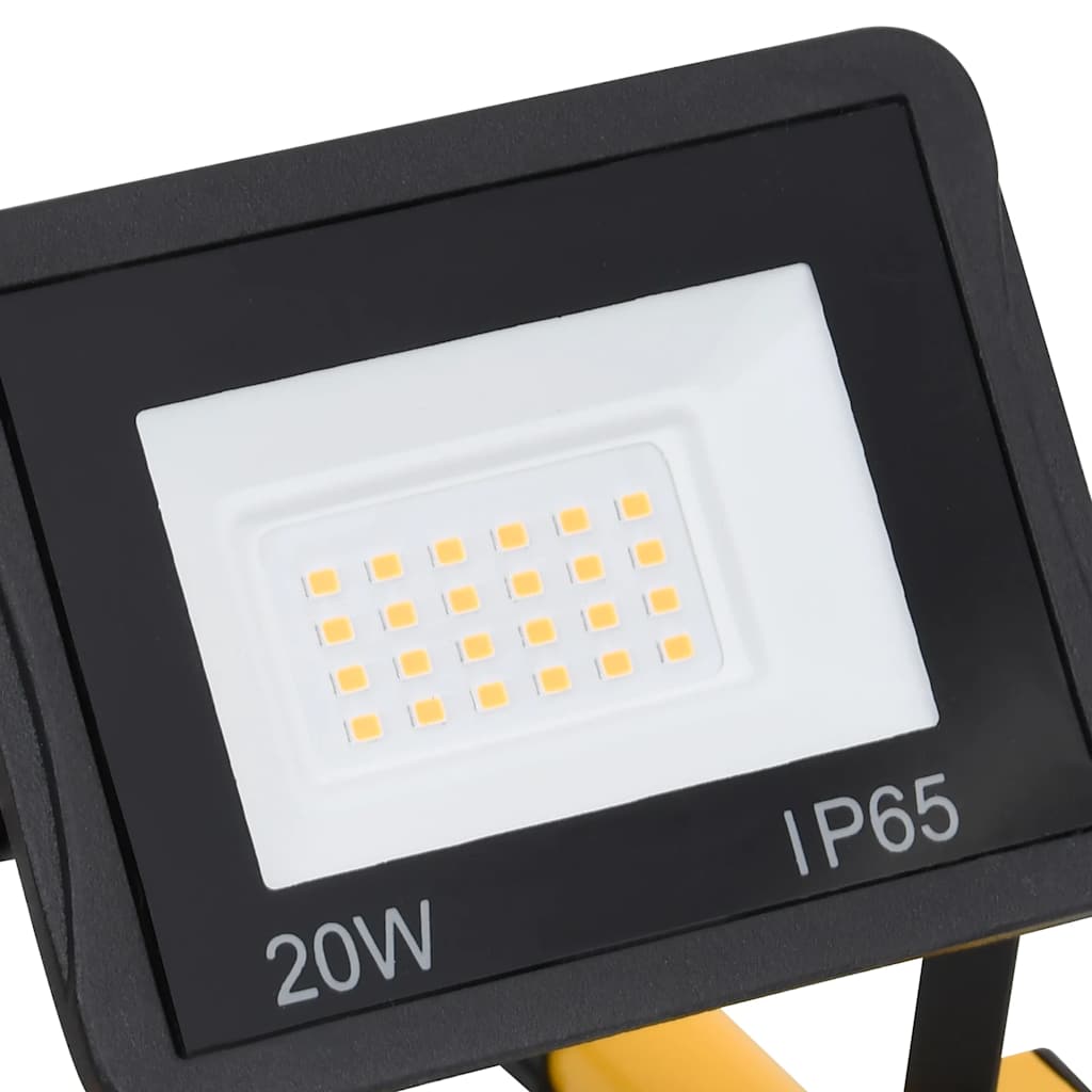 vidaXL Reflektor LED z uchwytem, 2x20 W, zimne białe światło