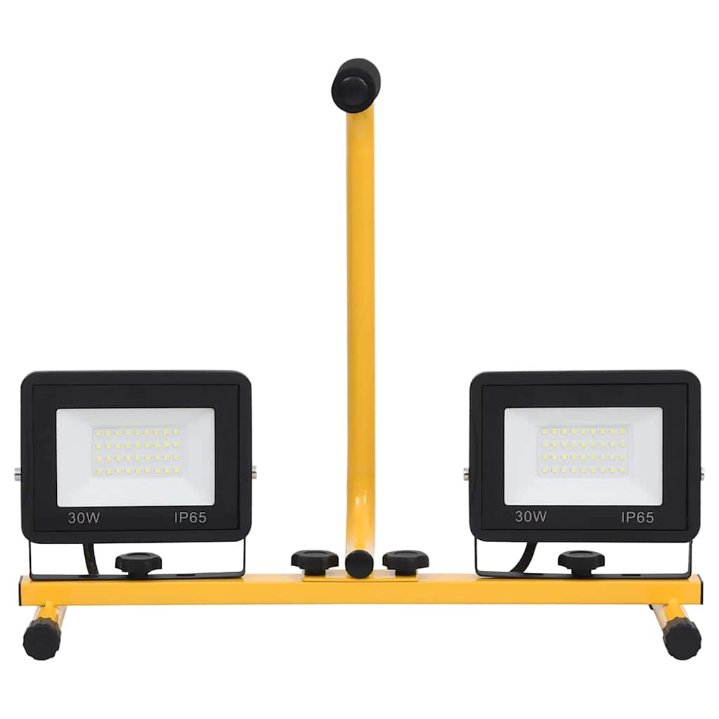 vidaXL Reflektor LED z uchwytem, 2x30 W, zimne białe światło