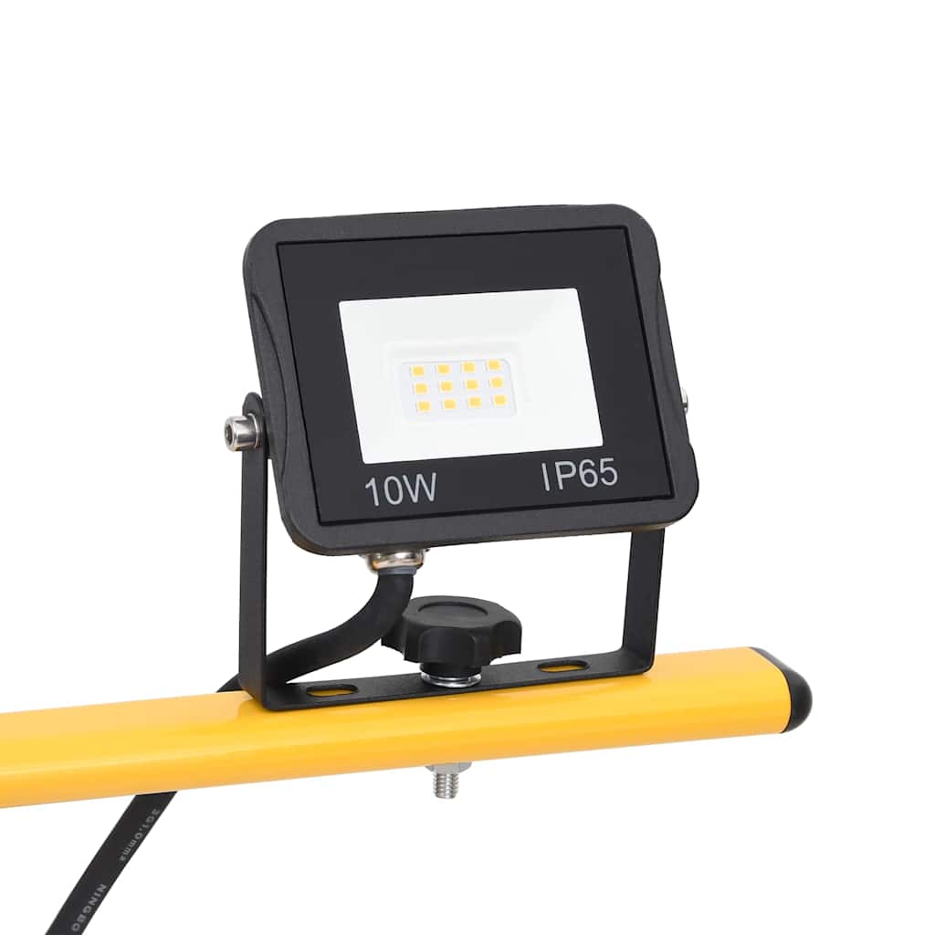 vidaXL Reflektor LED ze stojakiem, 2x10 W, ciepłe białe światło