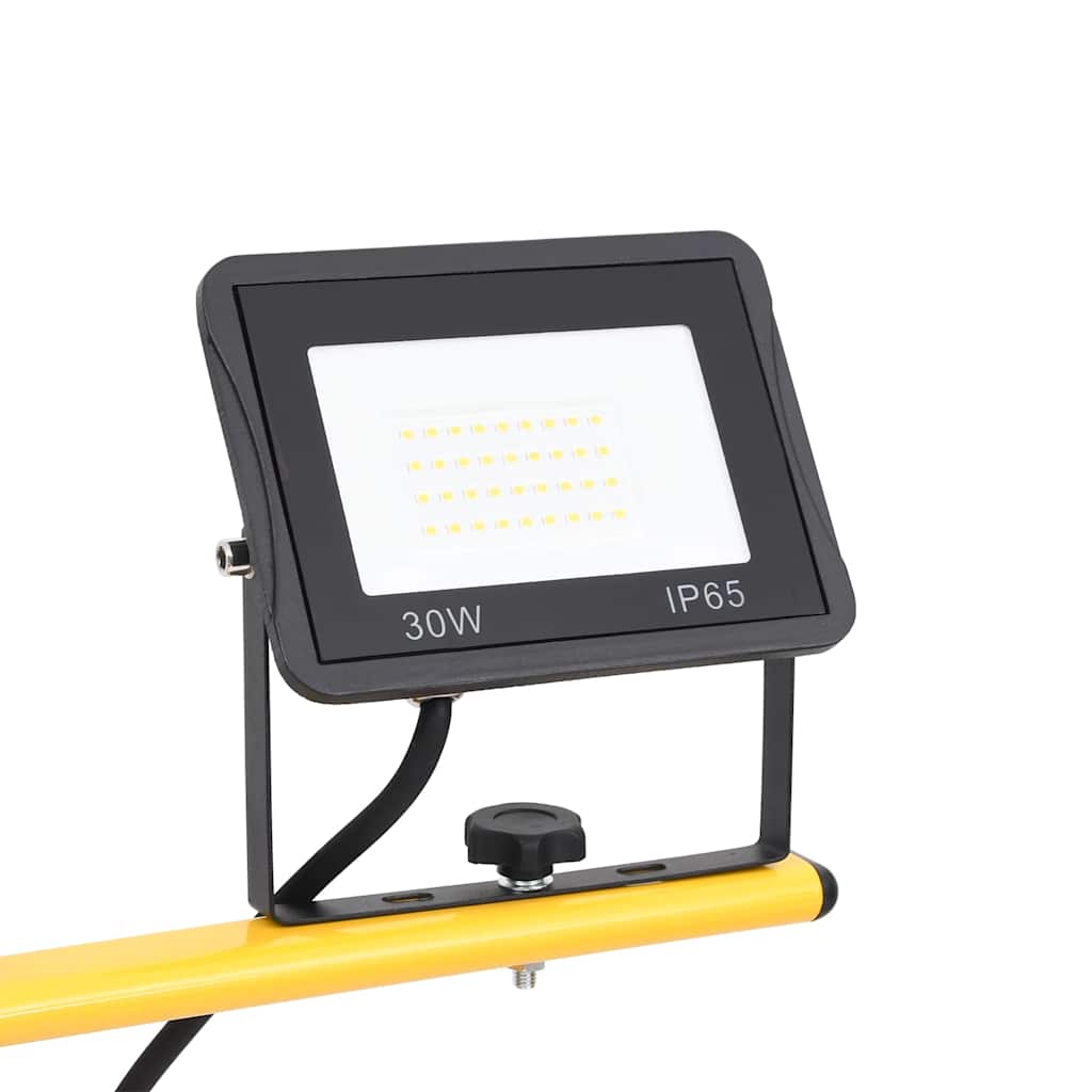 vidaXL Reflektor LED ze stojakiem, 2x30 W, ciepłe białe światło