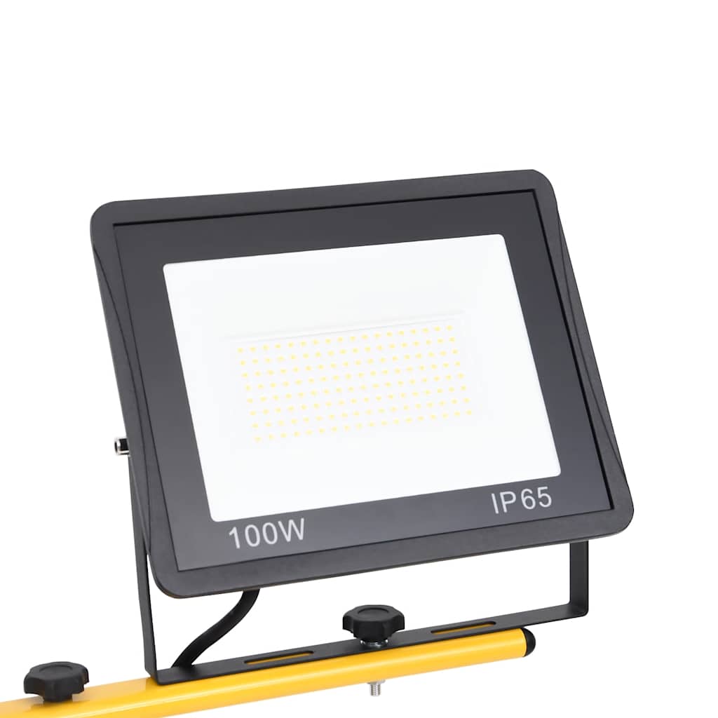 vidaXL Reflektor LED ze stojakiem, 2x100 W, ciepłe białe światło