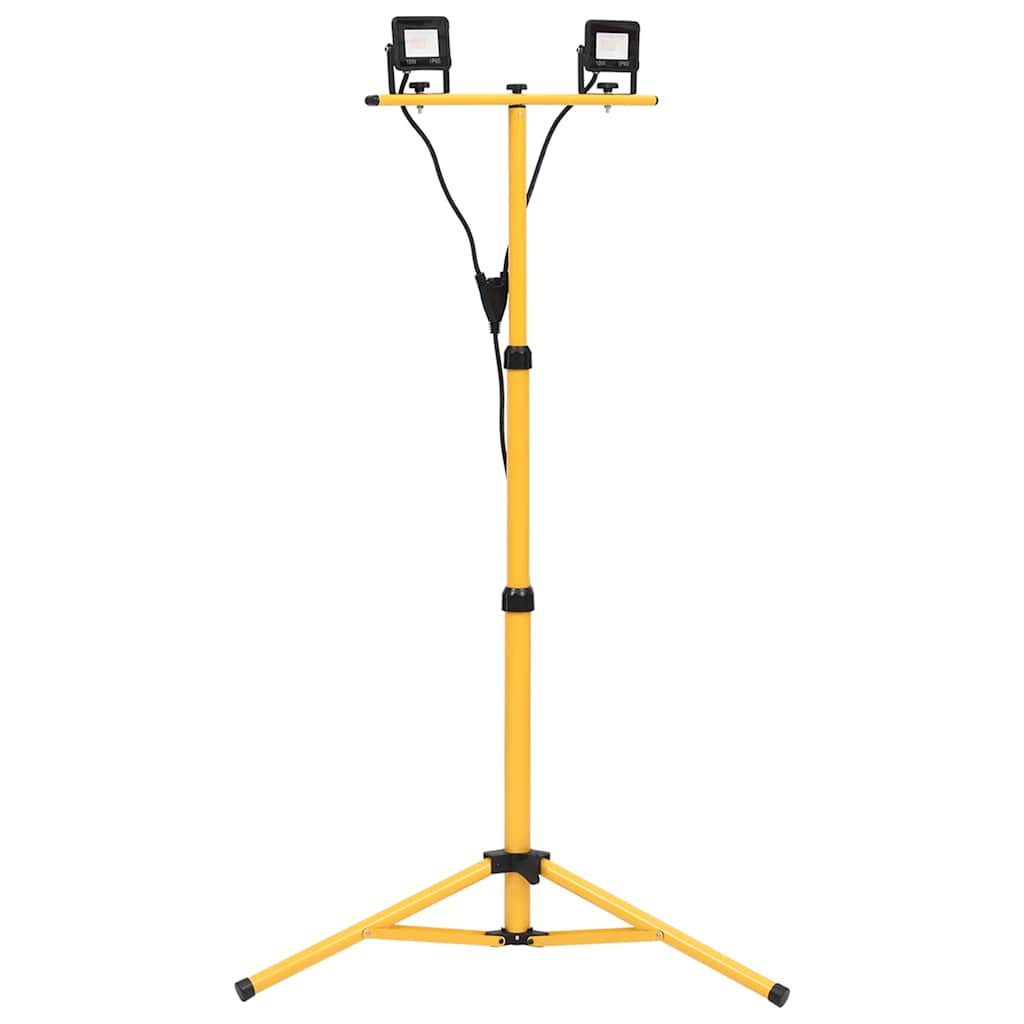vidaXL Reflektor LED ze stojakiem, 2x10 W, zimne białe światło