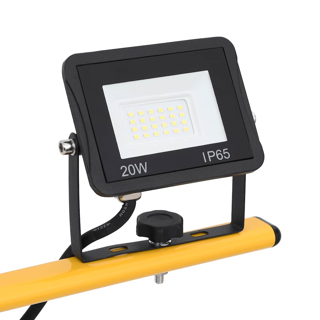 vidaXL Reflektor LED ze stojakiem, 2x20 W, zimne białe światło