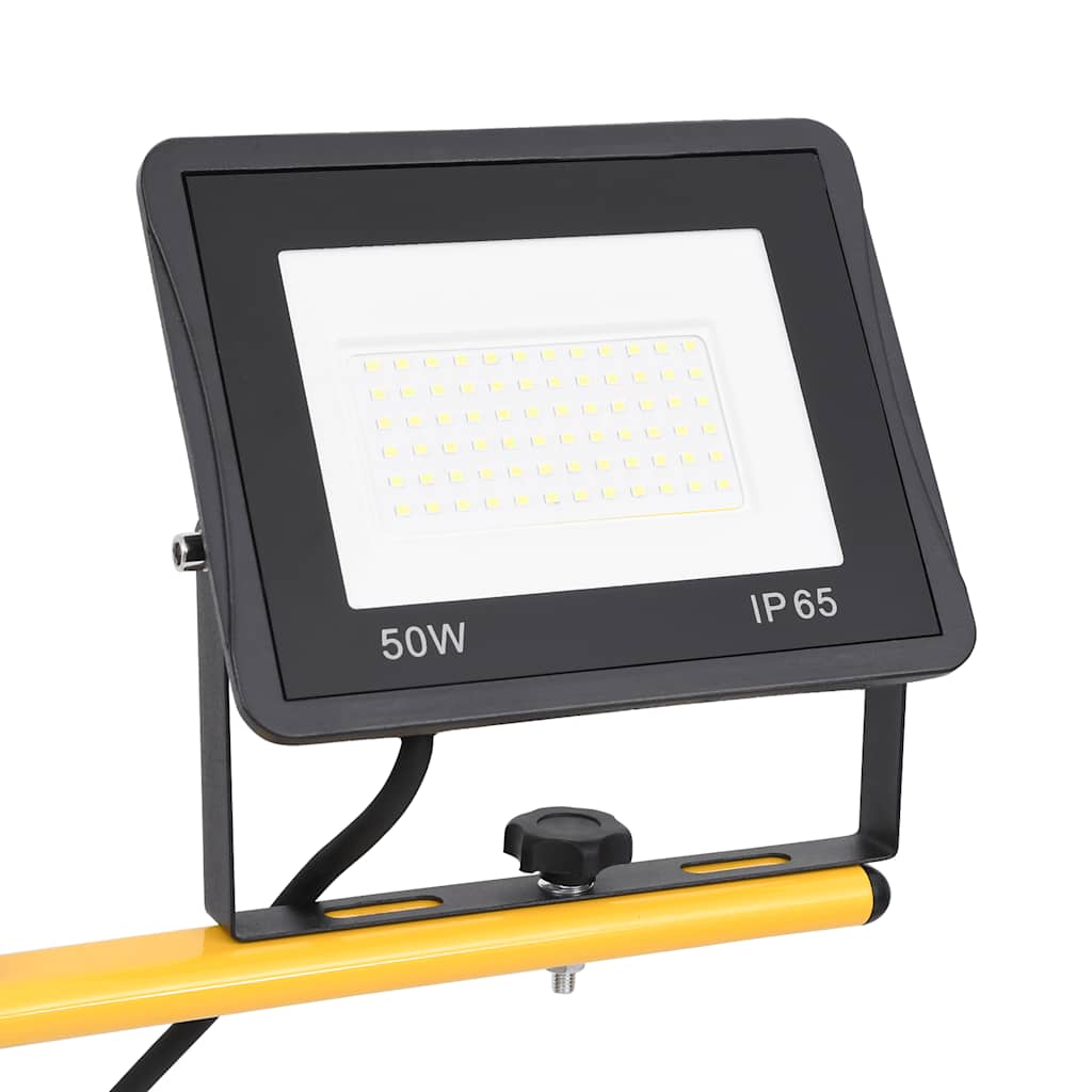 vidaXL Reflektor LED ze stojakiem, 2x50 W, zimne białe światło