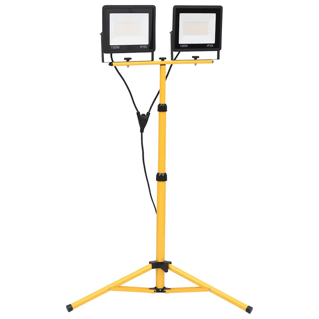 vidaXL Reflektor LED ze stojakiem, 2x100 W, zimne białe światło