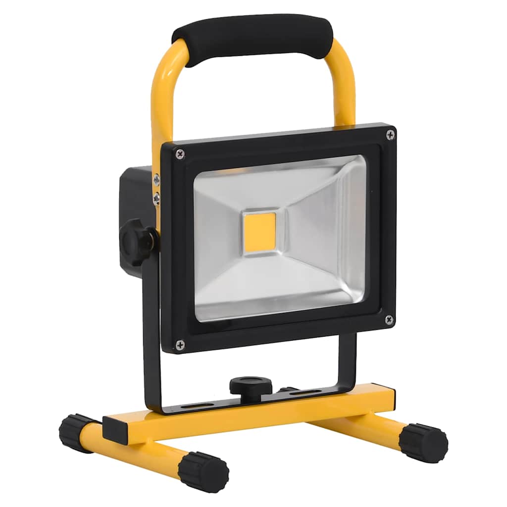 vidaXL Reflektor LED, akumulator i uchwyt, 30 W, zimne białe światło
