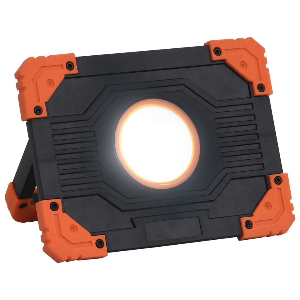 vidaXL Przenośny reflektor LED, ABS, 10 W, zimne białe światło