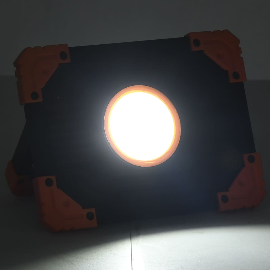 vidaXL Przenośny reflektor LED, ABS, 10 W, zimne białe światło