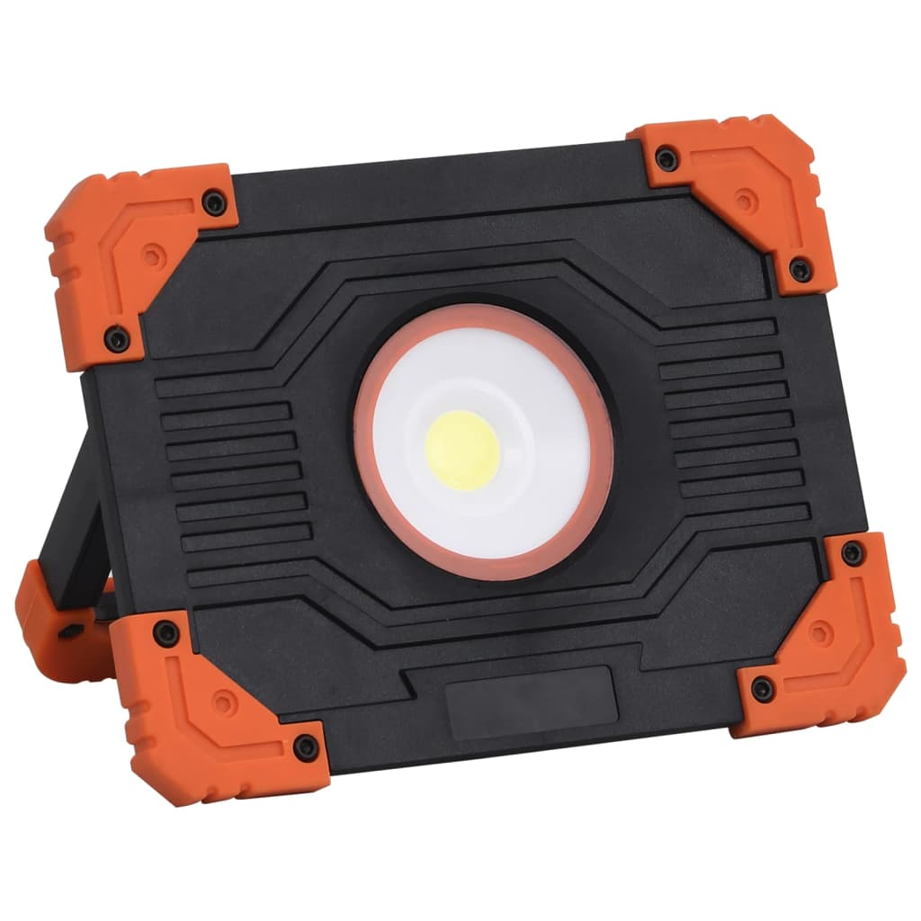 vidaXL Przenośny reflektor LED, ABS, 10 W, zimne białe światło