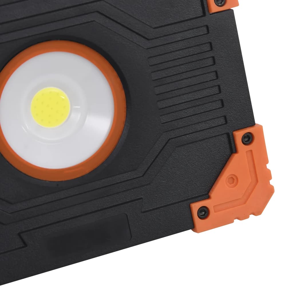 vidaXL Przenośny reflektor LED, ABS, 10 W, zimne białe światło
