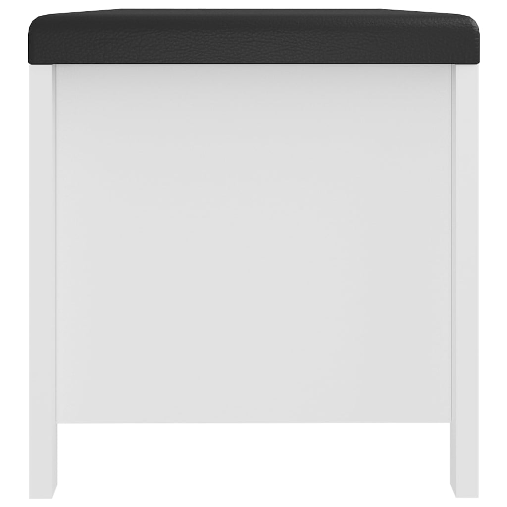 vidaXL Skrzynia z poduszką, biała 105x40x45 cm materiał drewnopochodny