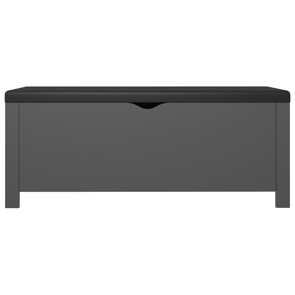vidaXL Skrzynia z poduszką, szara 105x40x45 cm materiał drewnopochodny
