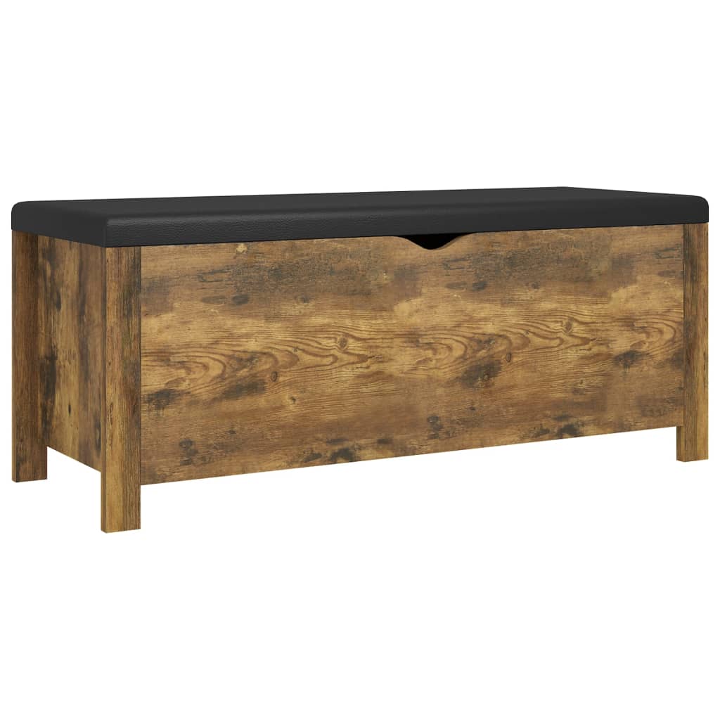 vidaXL Skrzynia z poduszką, przydymiony dąb, 105x40x45 cm