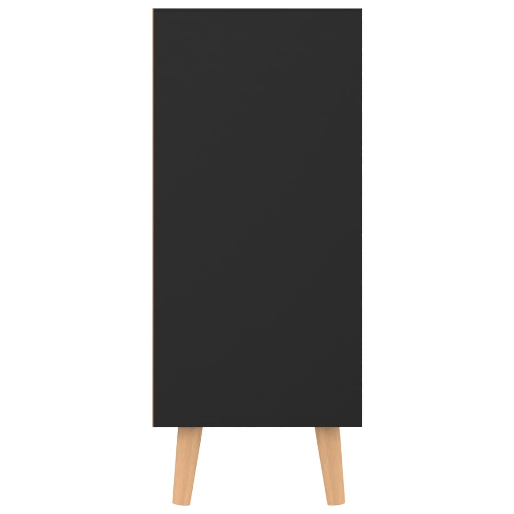 vidaXL Szafka, czarna, 90x30x72 cm, materiał drewnopochodny