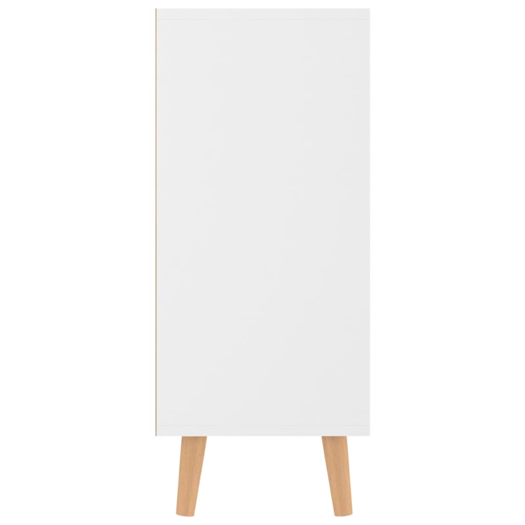 vidaXL Szafka, biała z połyskiem, 90x30x72 cm, materiał drewnopochodny