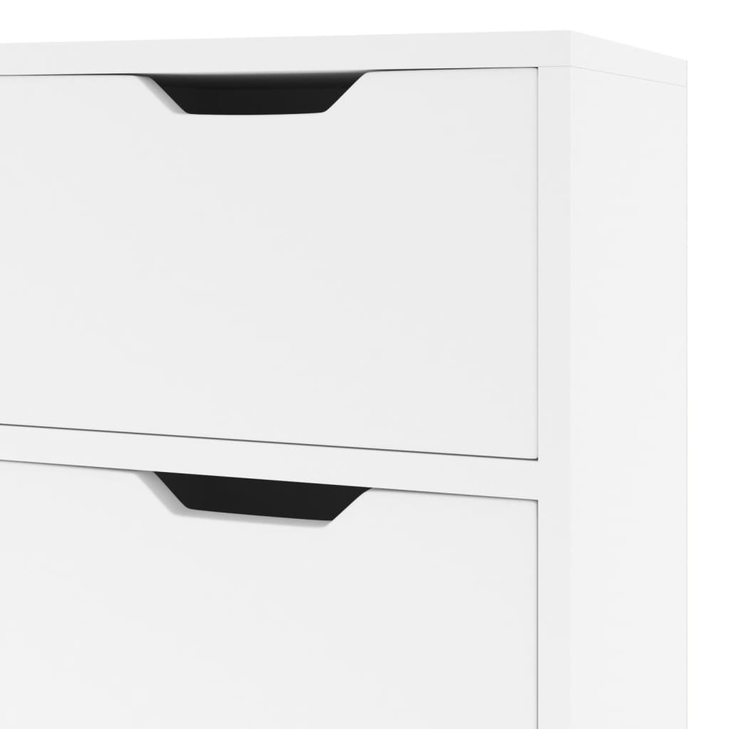 vidaXL Szafka, biała z połyskiem, 90x30x72 cm, materiał drewnopochodny