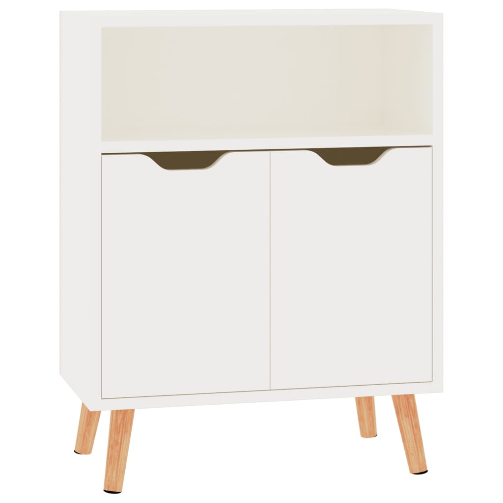 vidaXL Szafka, biała z połyskiem, 60x30x72 cm, materiał drewnopochodny