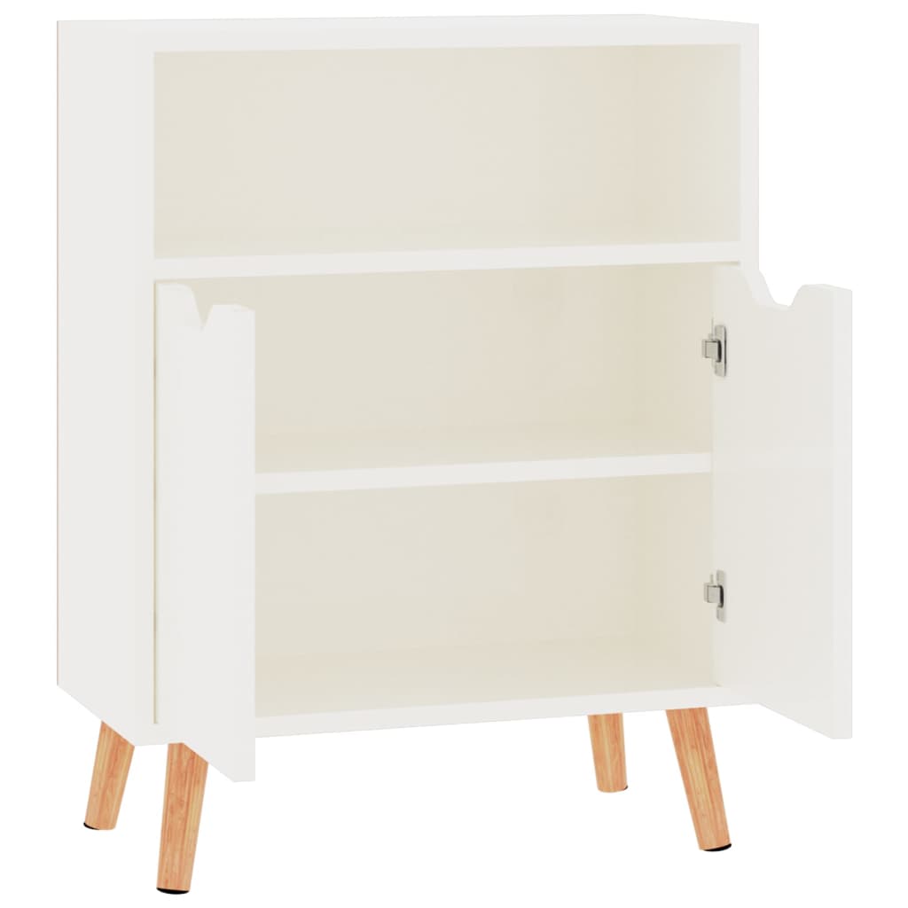 vidaXL Szafka, biała z połyskiem, 60x30x72 cm, materiał drewnopochodny
