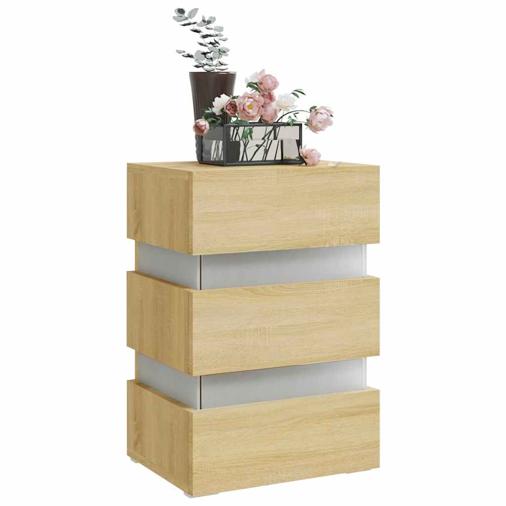vidaXL Szafka nocna, dąb sonoma, 45x35x67 cm, materiał drewnopochodny