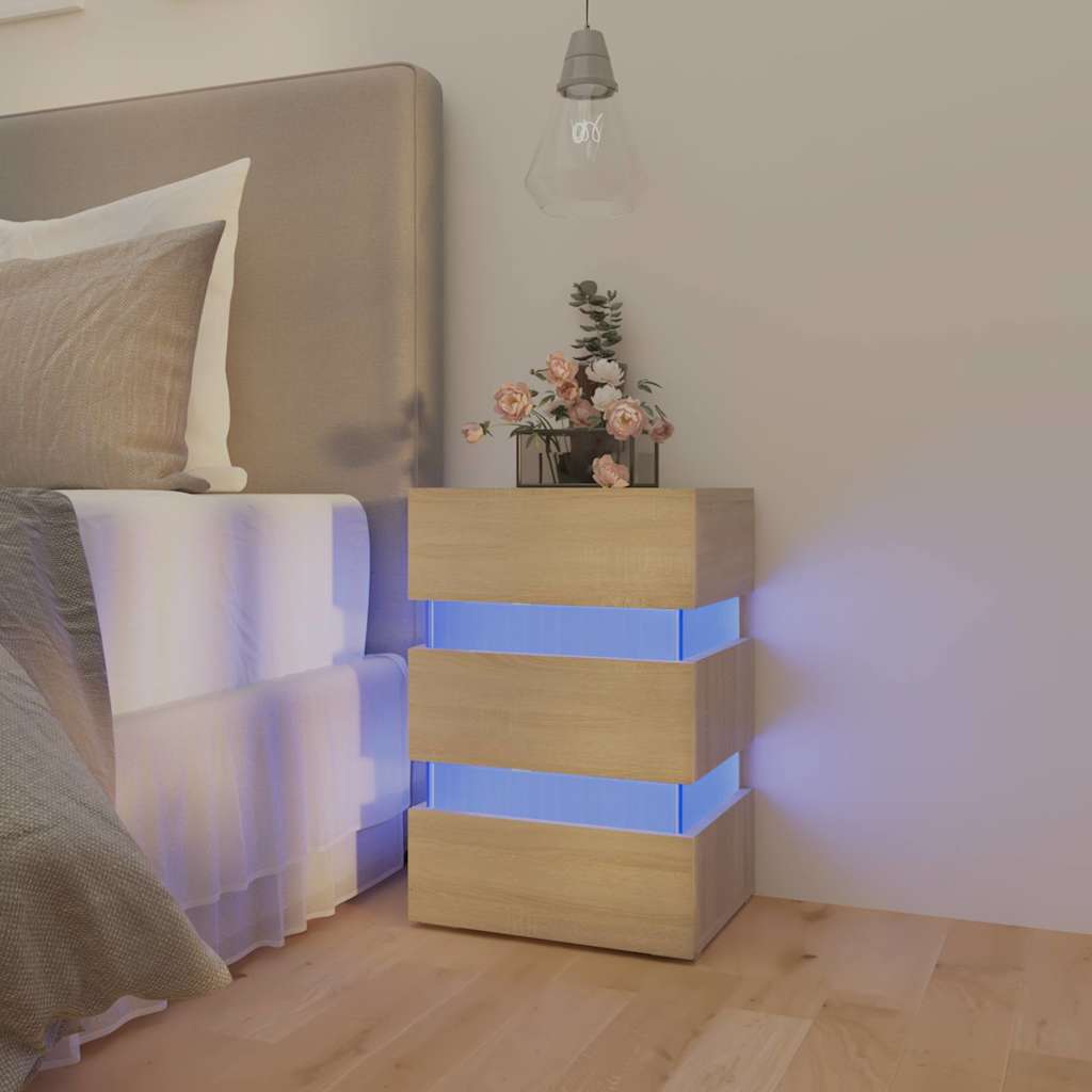 vidaXL Szafka nocna, dąb sonoma, 45x35x67 cm, materiał drewnopochodny