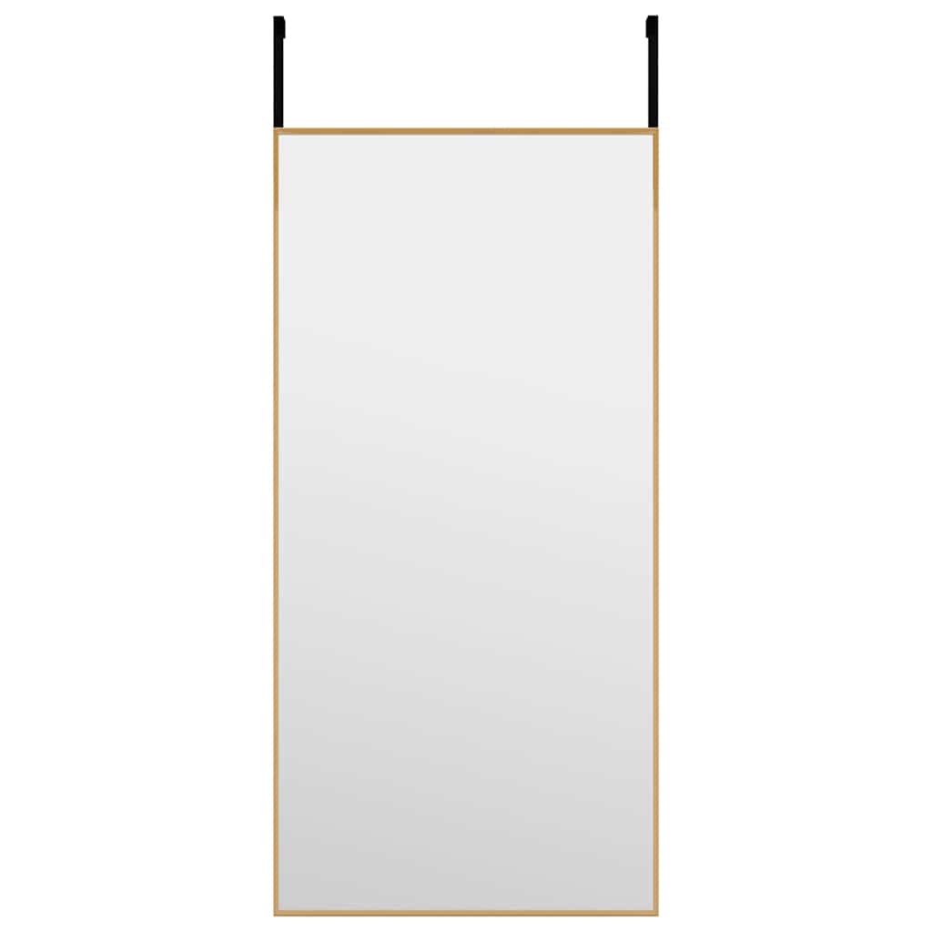 vidaXL Lustro na drzwi, złote, 30x60 cm, szkło i aluminium