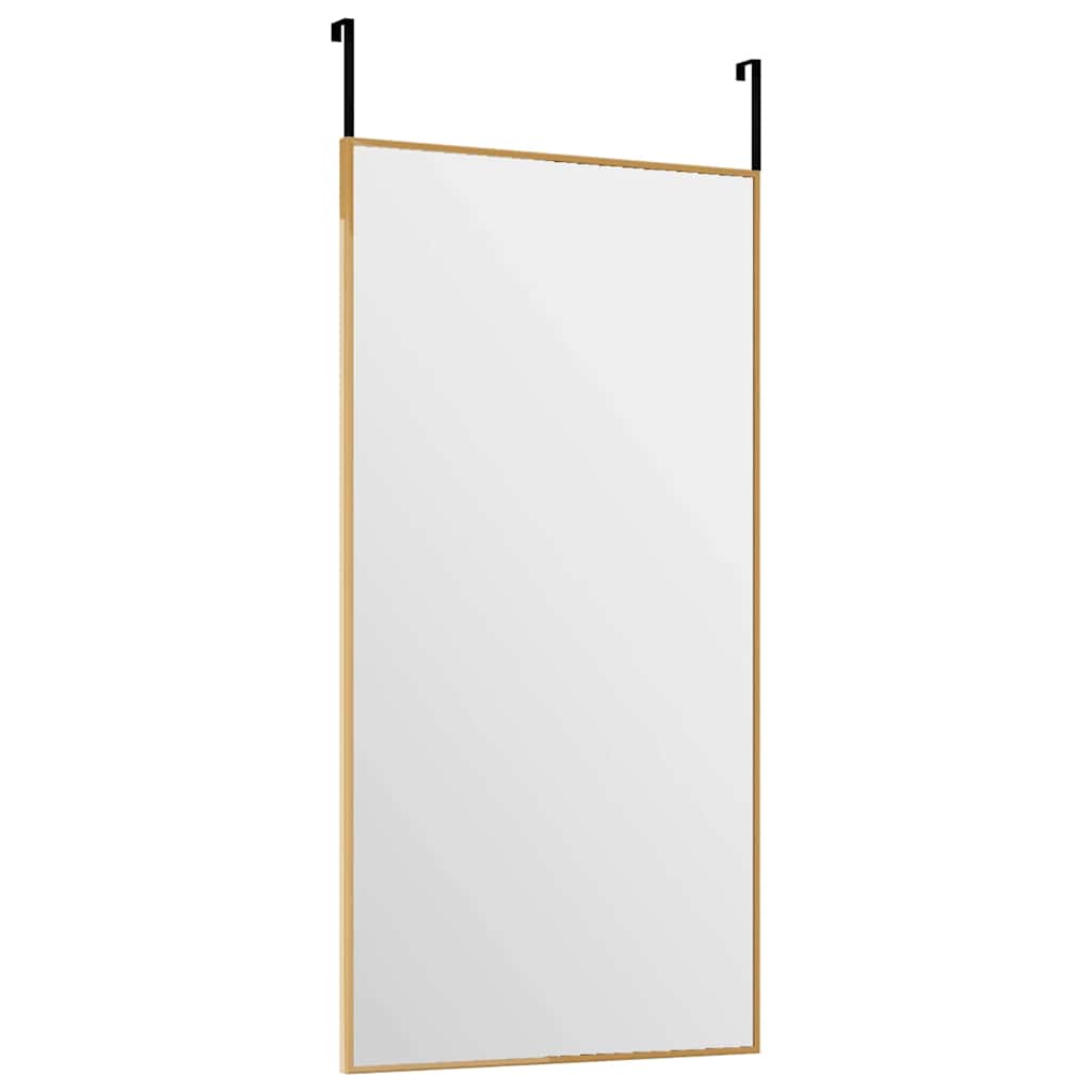vidaXL Lustro na drzwi, złote, 30x60 cm, szkło i aluminium