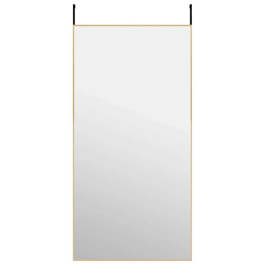 vidaXL Lustro na drzwi, złote, 50x100 cm, szkło i aluminium