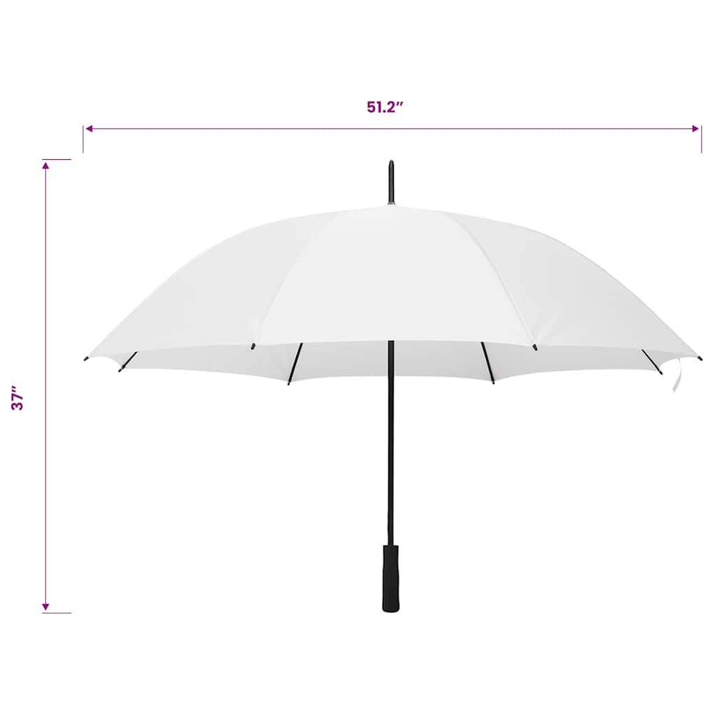 vidaXL Parasolka biała, 130 cm