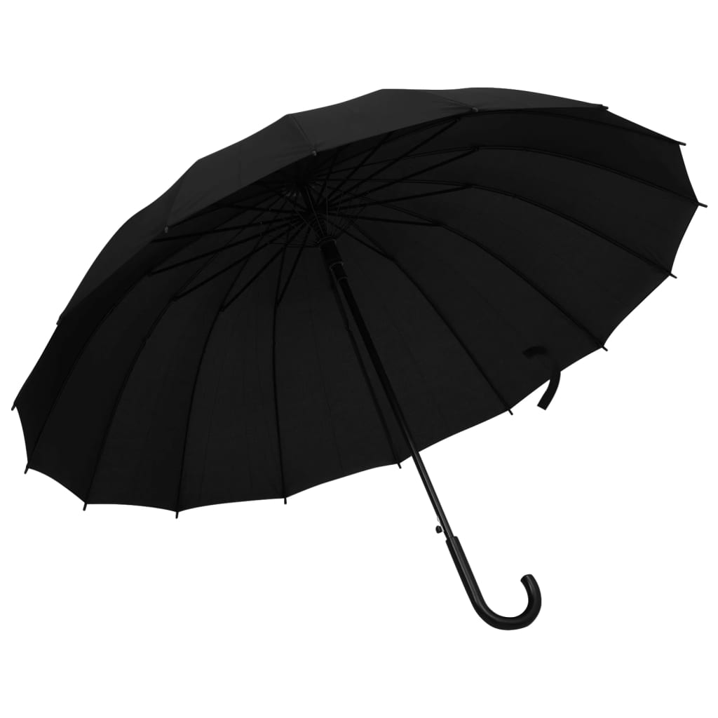 vidaXL Parasolka automatyczna, czarna, 120 cm