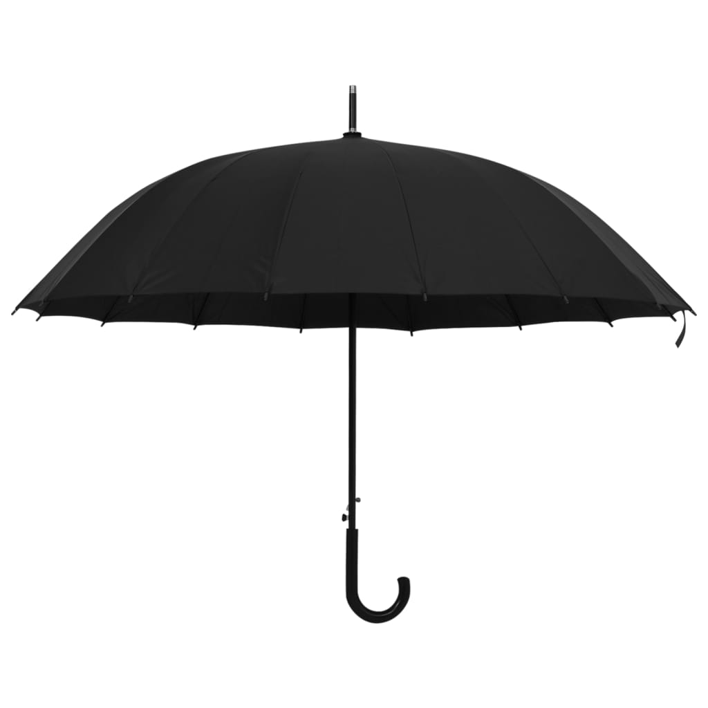 vidaXL Parasolka automatyczna, czarna, 120 cm
