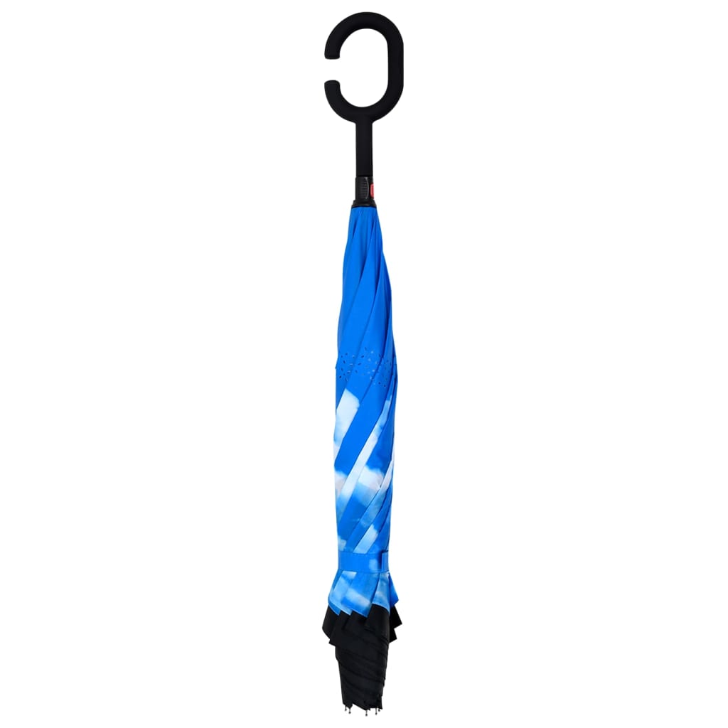 vidaXL Parasolka z uchwytem w kształcie litery C, czarna, 108 cm