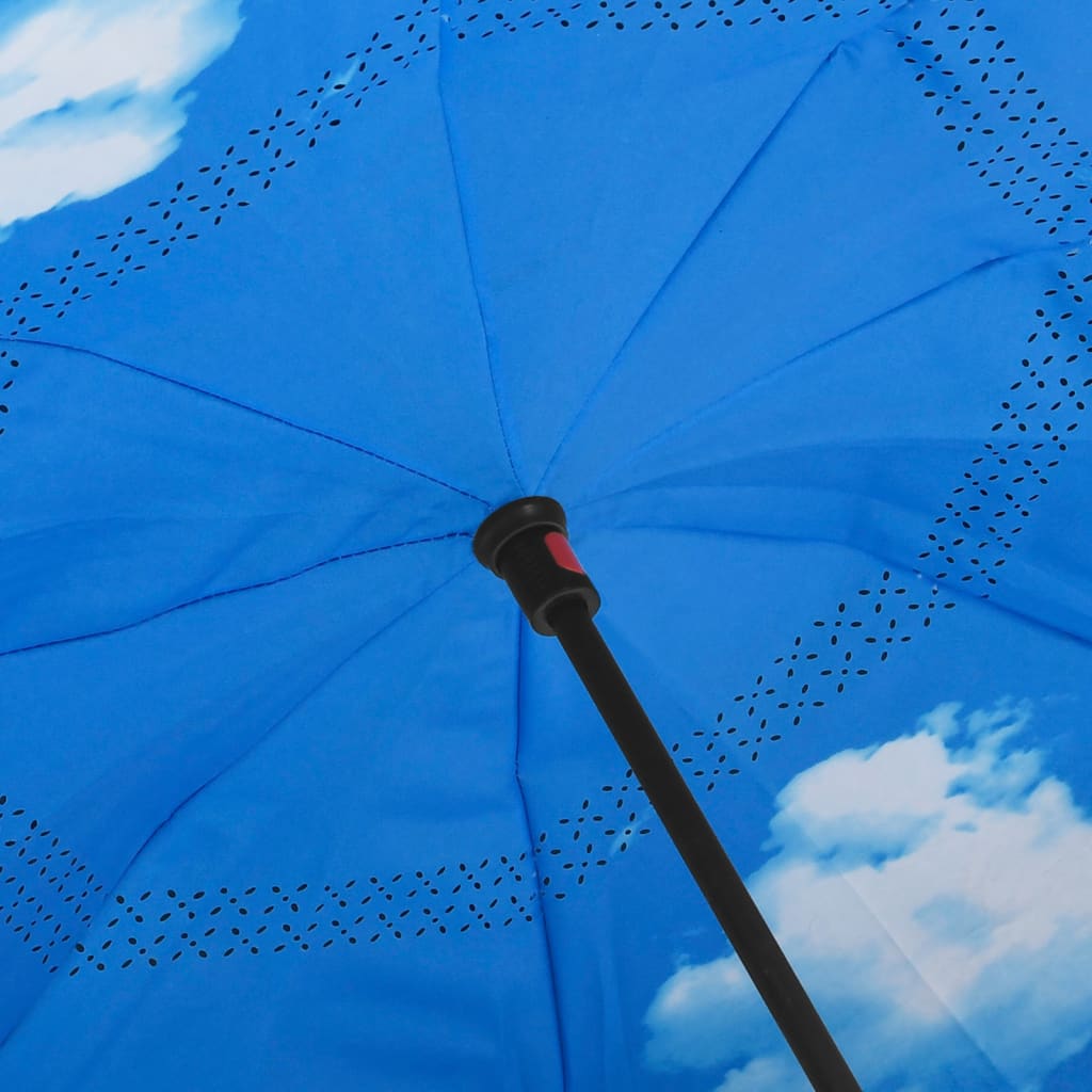 vidaXL Parasolka z uchwytem w kształcie litery C, czarna, 108 cm