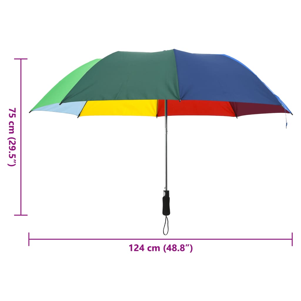 vidaXL Parasolka automatyczna, kolorowa, 124 cm
