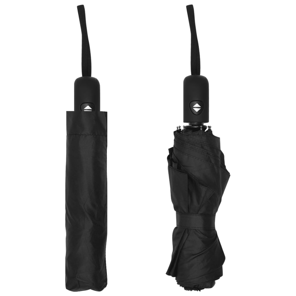 vidaXL Parasolka automatyczna, czarna, 95 cm