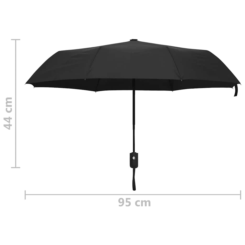 vidaXL Parasolka automatyczna, czarna, 95 cm