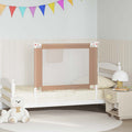 vidaXL Barierka do łóżeczka dziecięcego, taupe, 100x25 cm, tkanina