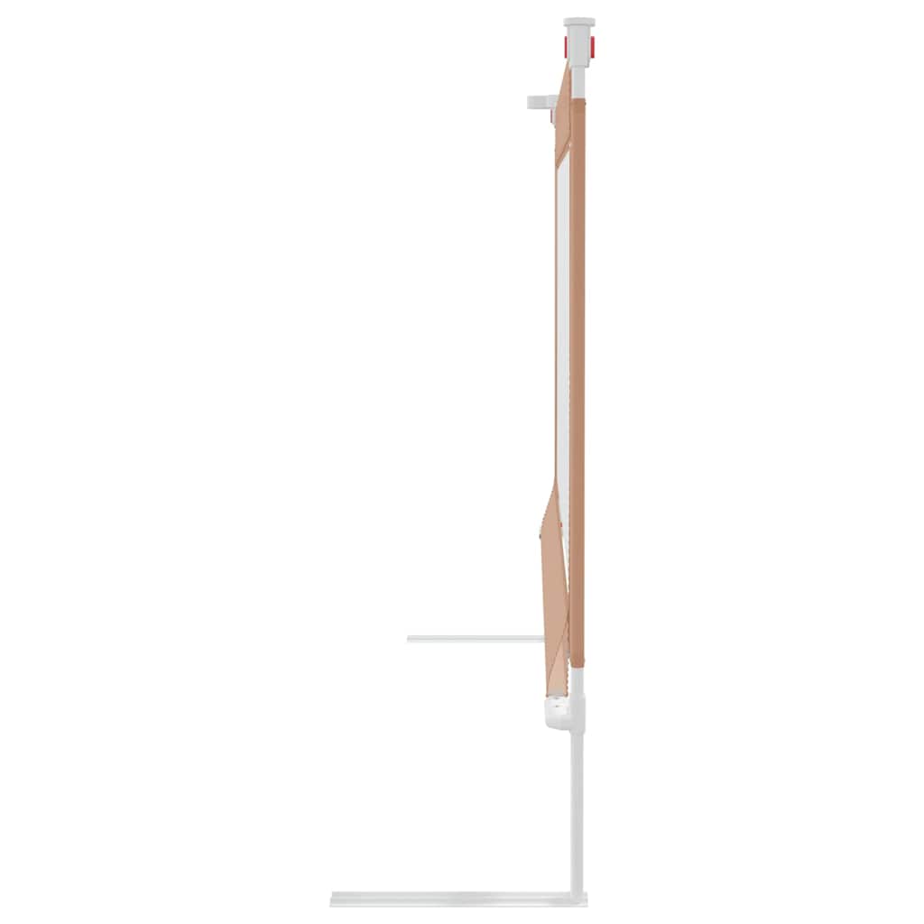 vidaXL Barierka do łóżeczka dziecięcego, taupe, 180x25 cm, tkanina