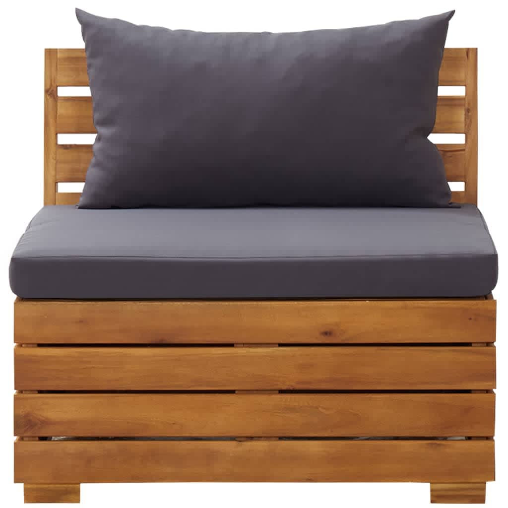 vidaXL 2-osobowa sofa ogrodowa z poduszkami, lite drewno akacjowe