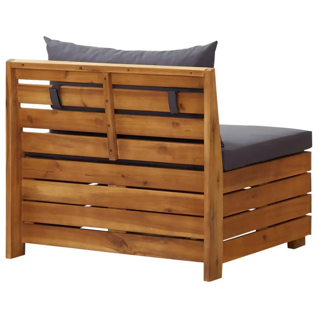 vidaXL 2-osobowa sofa ogrodowa z poduszkami, lite drewno akacjowe