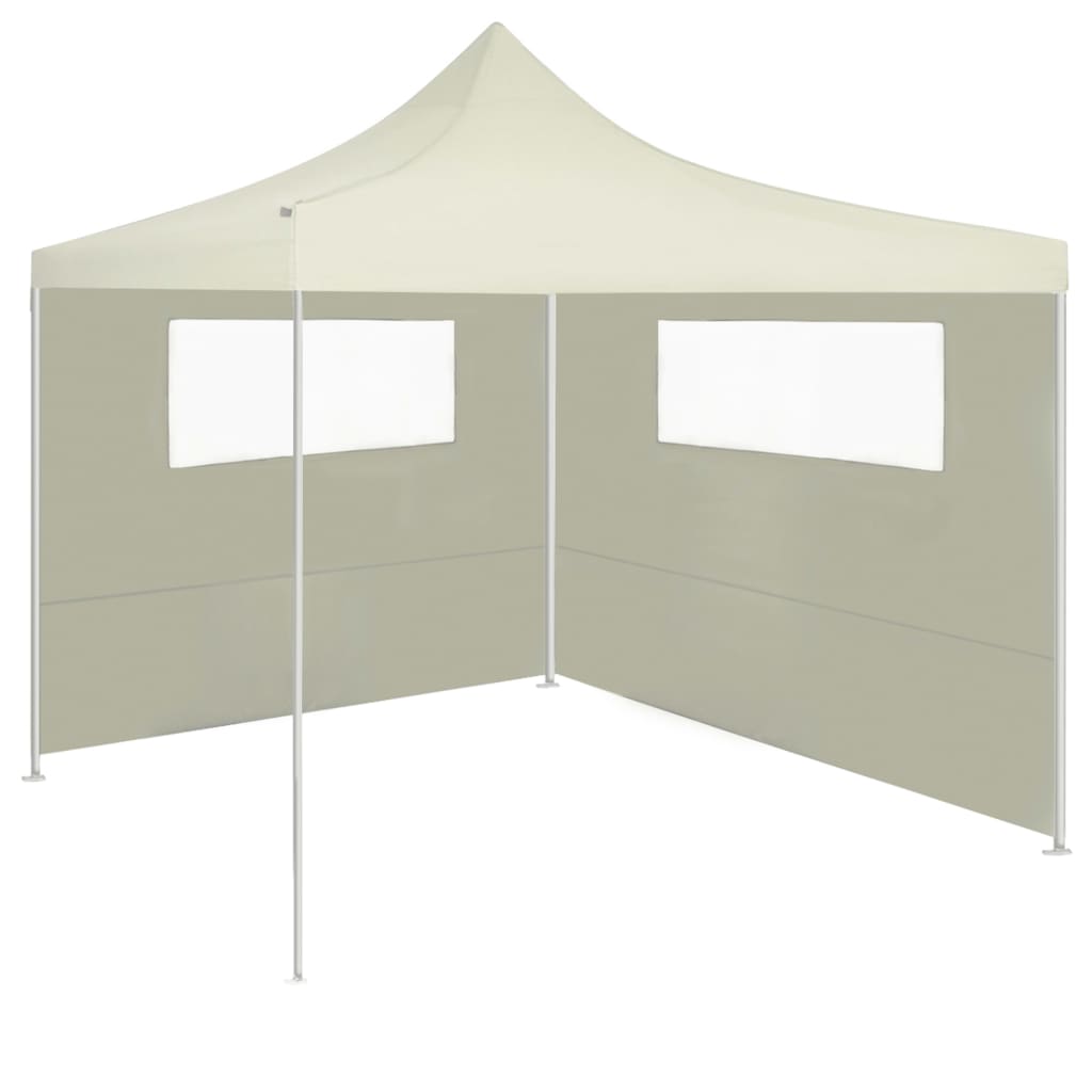 vidaXL Ścianka z oknami do altany, 6x2 m, kremowa