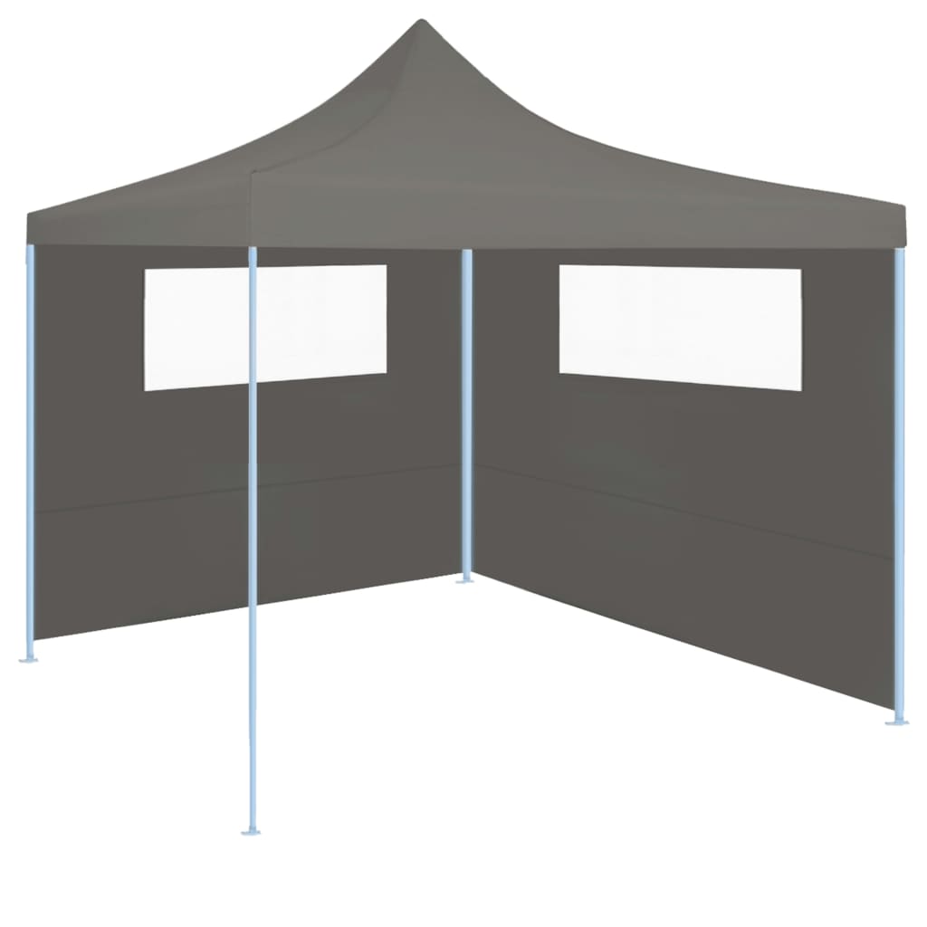 vidaXL Ścianka z oknami do altany, 6x2 m, antracytowa