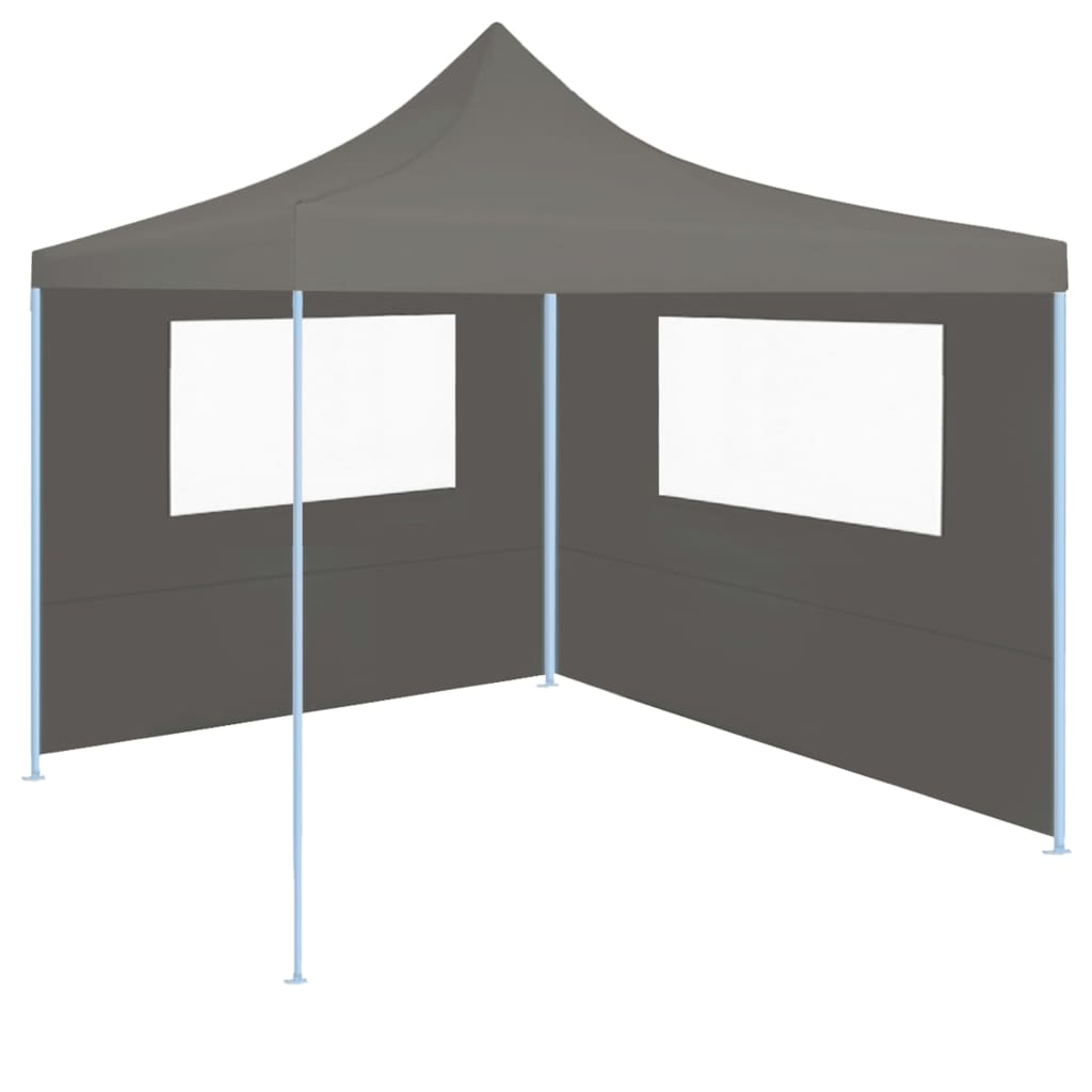 vidaXL Ścianka z oknami do altany, 4x2 m, antracytowa