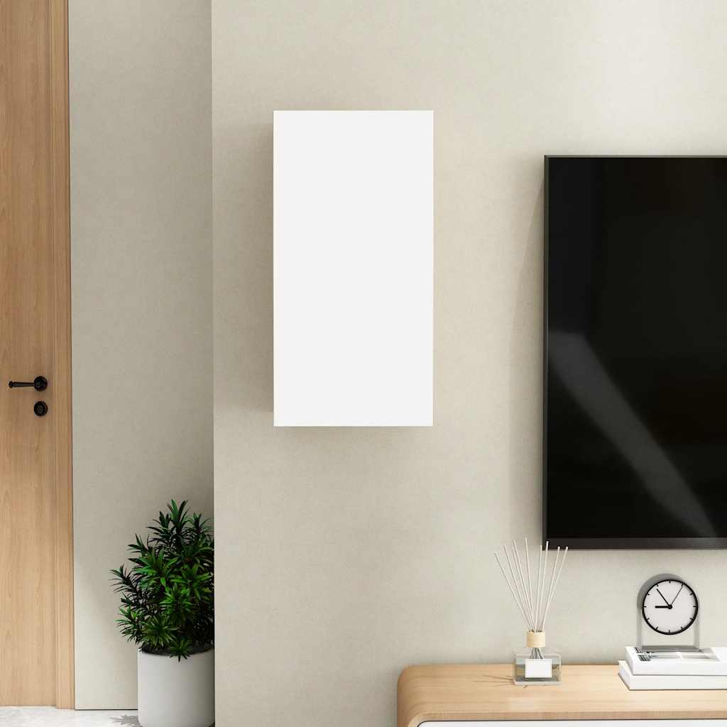 vidaXL Szafka TV, biała, 30,5x30x60 cm, materiał drewnopochodny