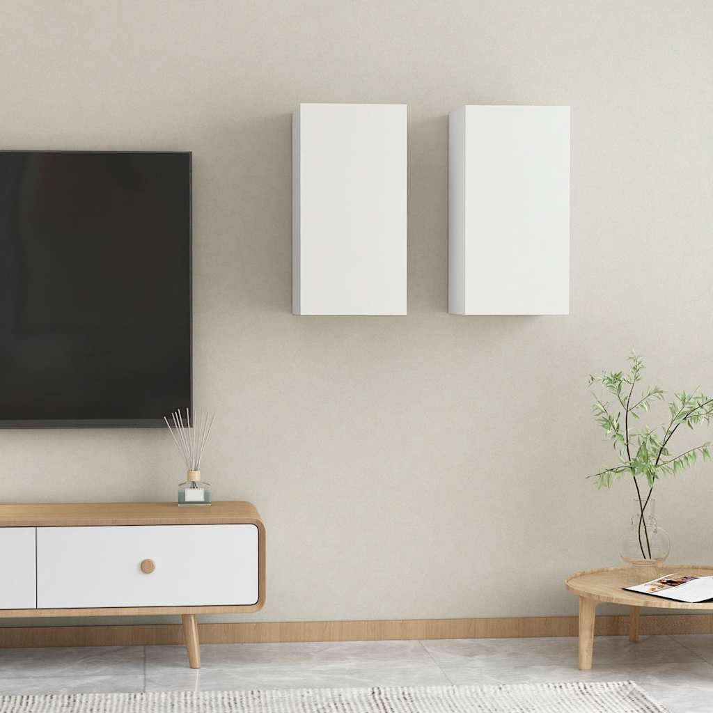 vidaXL Szafki pod TV, 2 szt., białe, 30,5x30x60 cm