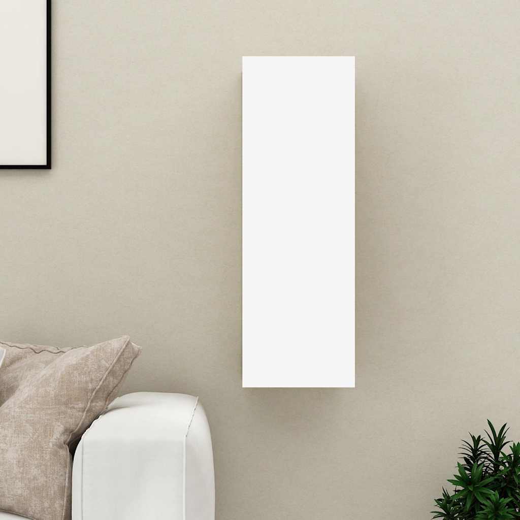 vidaXL Szafka TV, biała, 30,5x30x90 cm, materiał drewnopochodny